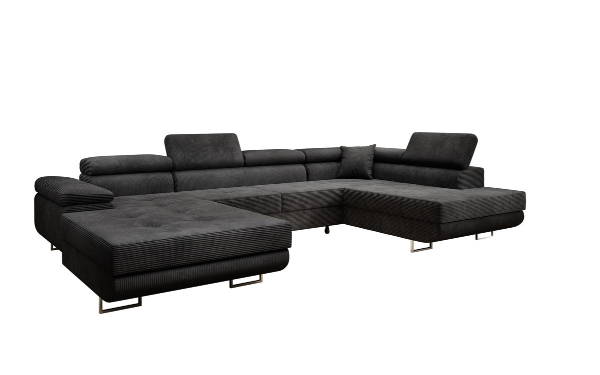 Designer Sofa Lago mit Schlaf - und Klappfunktion in Cord