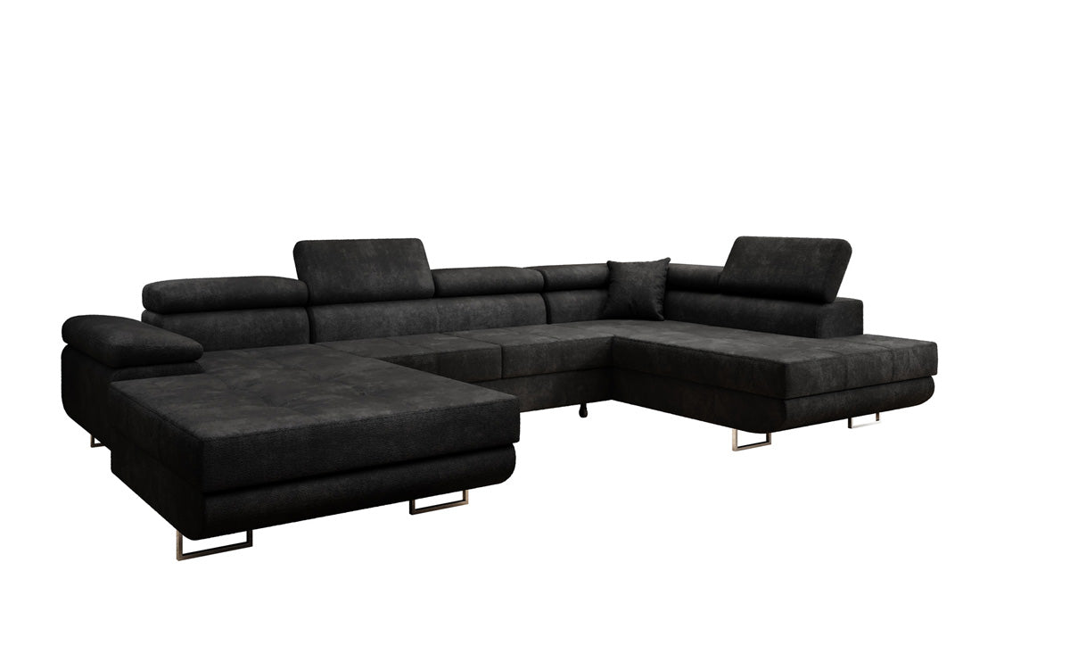 Designer Sofa Lago mat Schlof- a Klappfunktioun a Bouclé