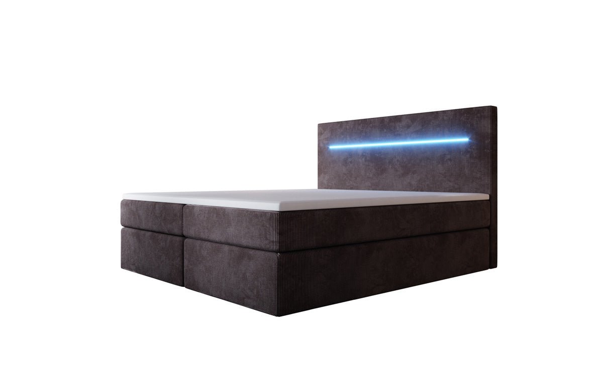 Boxspringbett Sejour mat LED a Späicherplaz a Kord