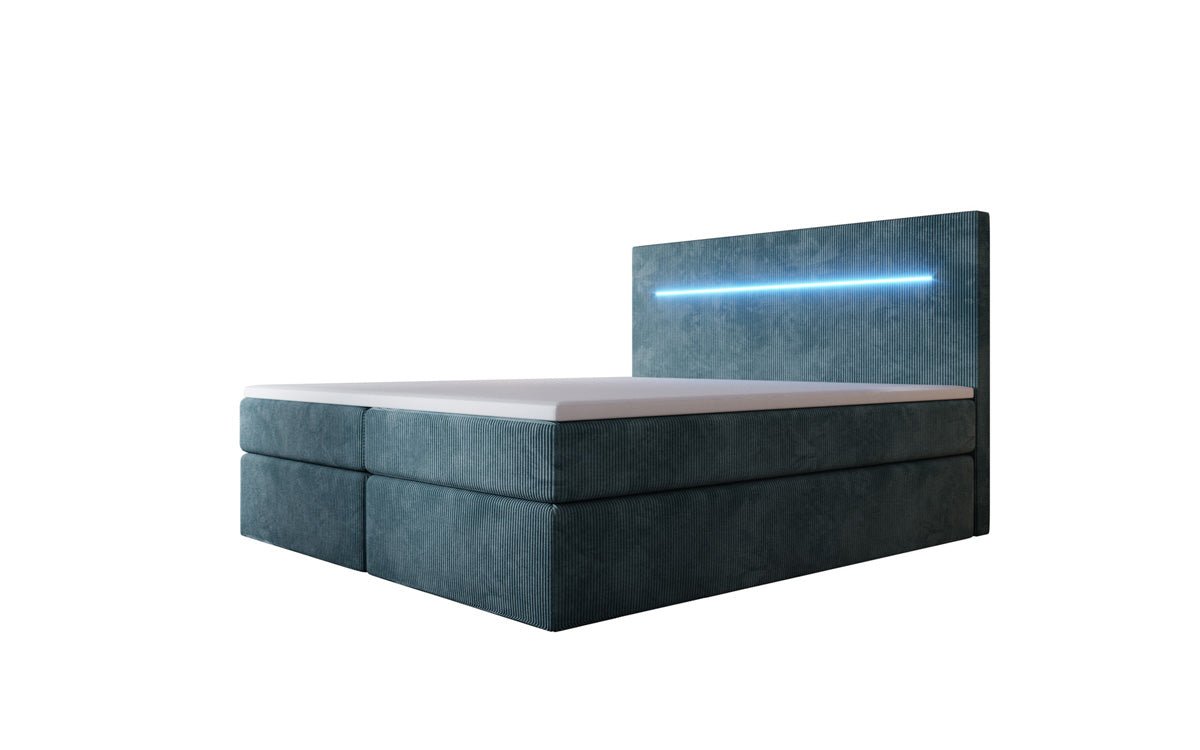 Boxspringbett Sejour mat LED a Späicherplaz a Kord