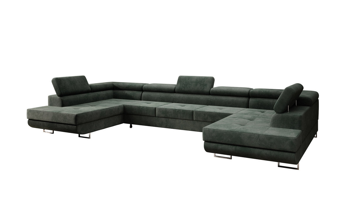 Designer Sofa Taormina mat Schlof- a Klappfunktioun a Kord
