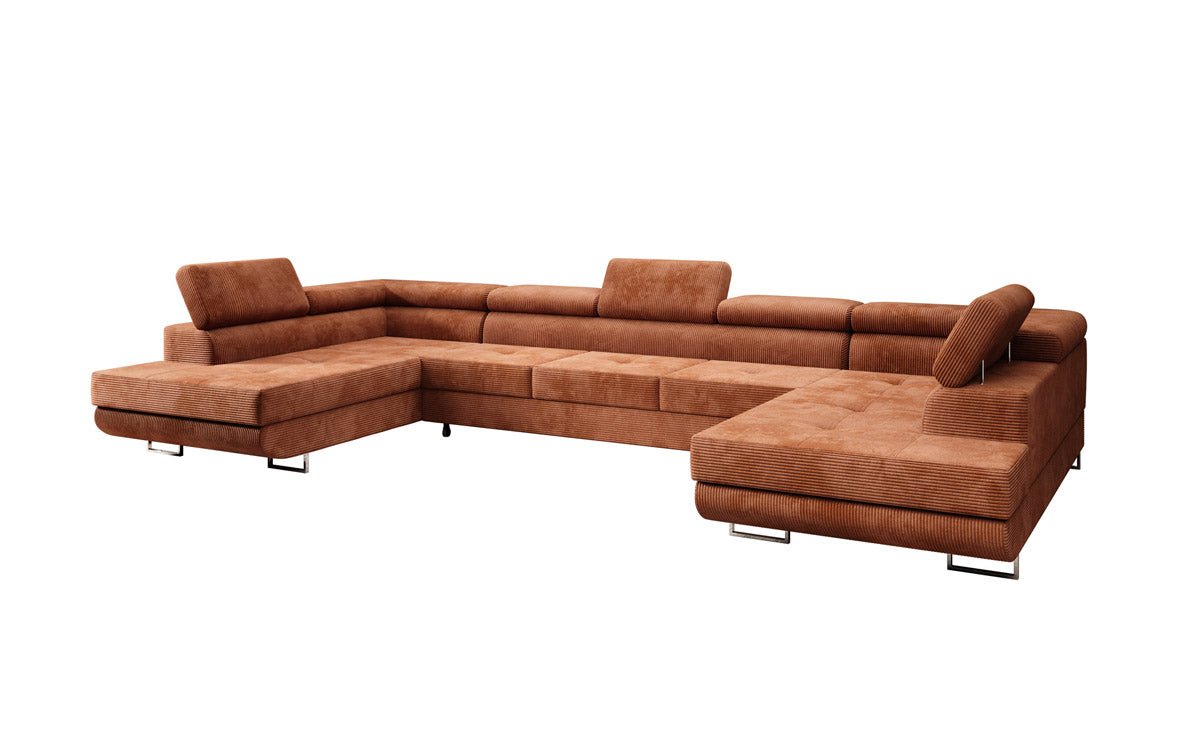 Designer Sofa Taormina mat Schlof- a Klappfunktioun a Kord