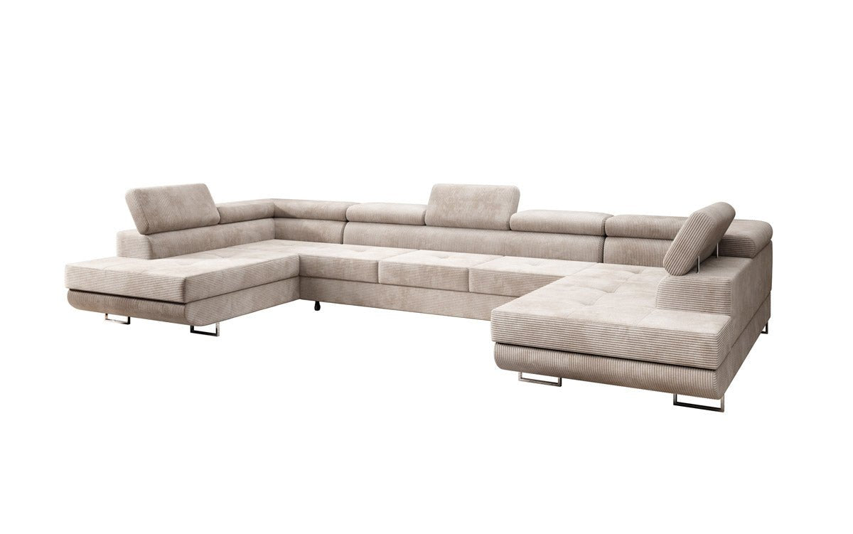 Designer Sofa Taormina mat Schlof- a Klappfunktioun a Kord