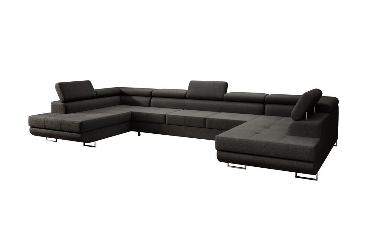 Designer Sofa Taormina mat Schlof- a Klappfunktioun a Bouclé