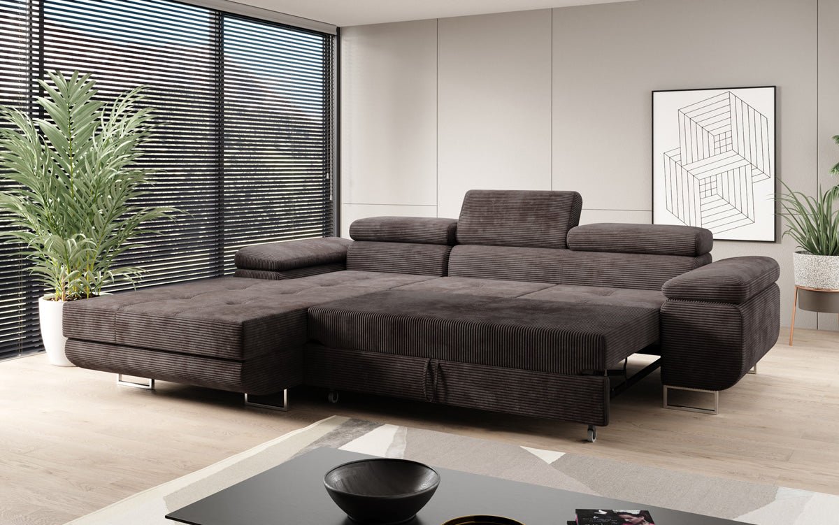 Designer Sofa Calvera mat Schloof- an Zouschloffunktioun a Cord