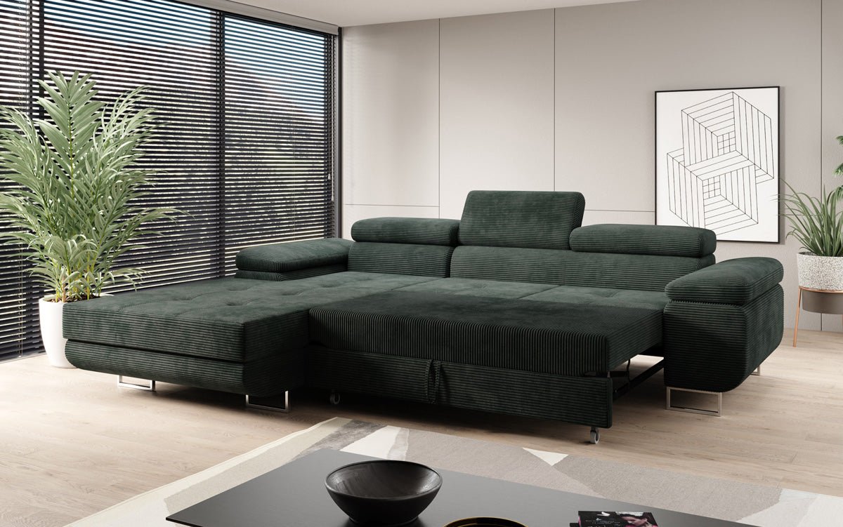 Designer Sofa Calvera mat Schloof- an Zouschloffunktioun a Cord