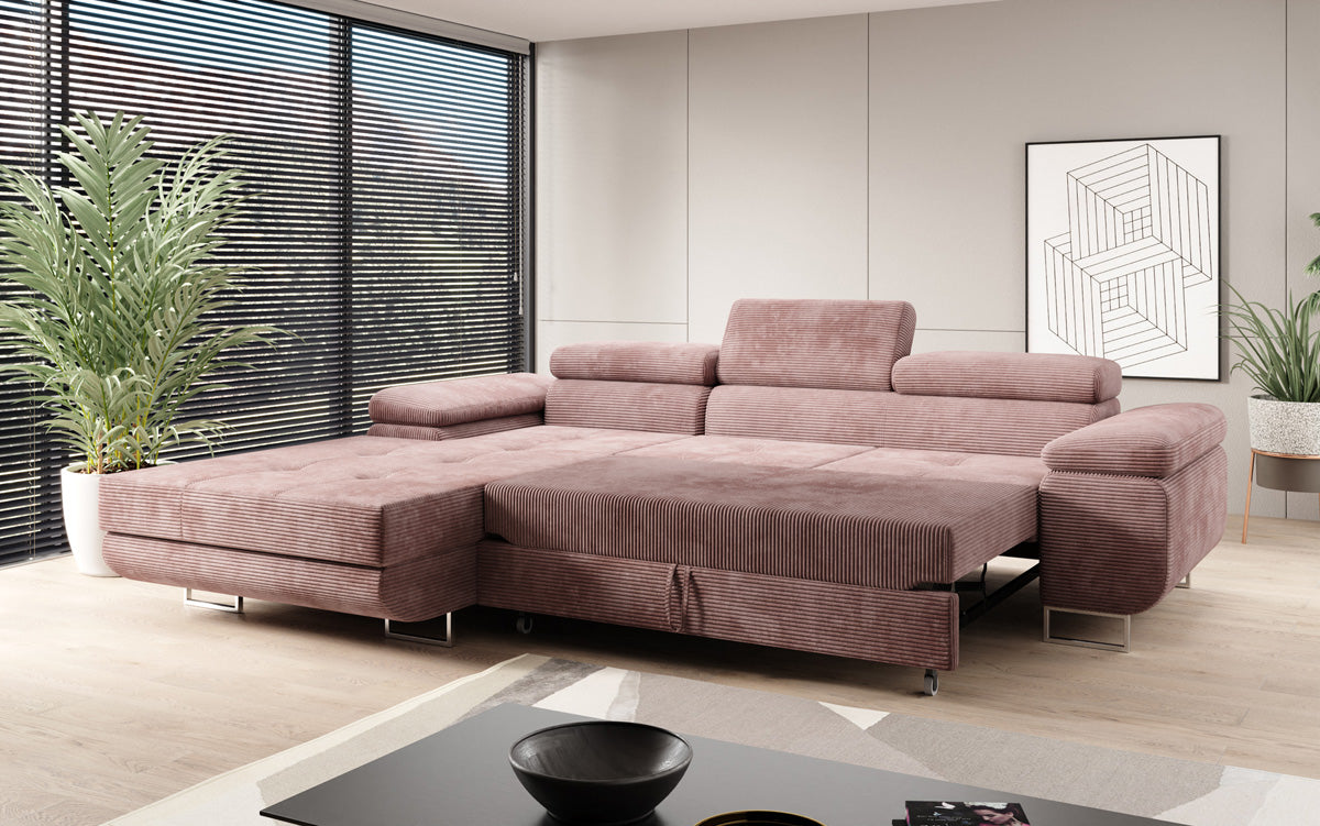 Designer Sofa Calvera mat Schloof- an Zouschloffunktioun a Cord