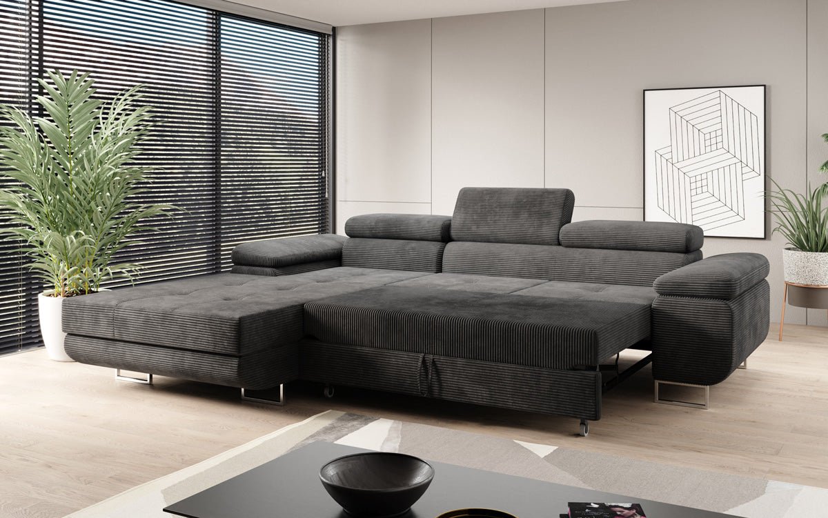 Designer Sofa Calvera mat Schloof- an Zouschloffunktioun a Cord