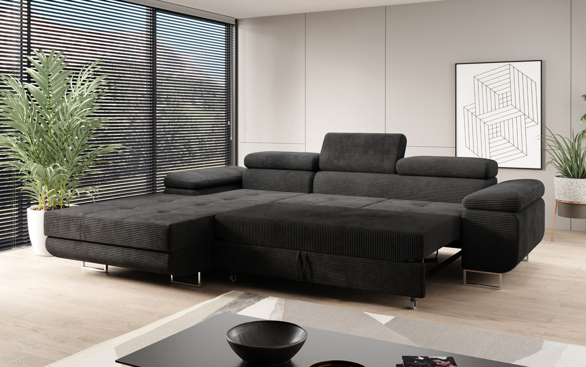 Designer Sofa Calvera mat Schloof- an Zouschloffunktioun a Cord