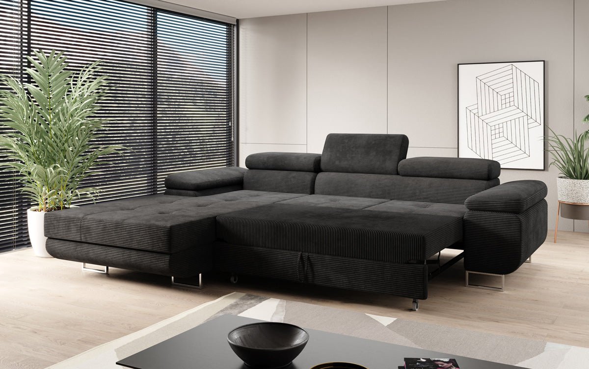 Designer Sofa Calvera mat Schloof- an Zouschloffunktioun a Cord