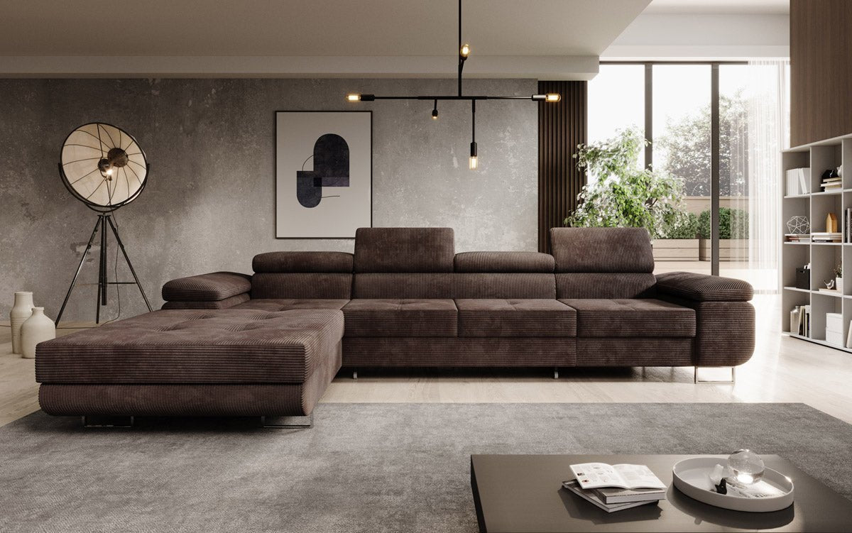 Designer Sofa Calvera Maxi mat Schloof- a Klappfunktioun a Kord