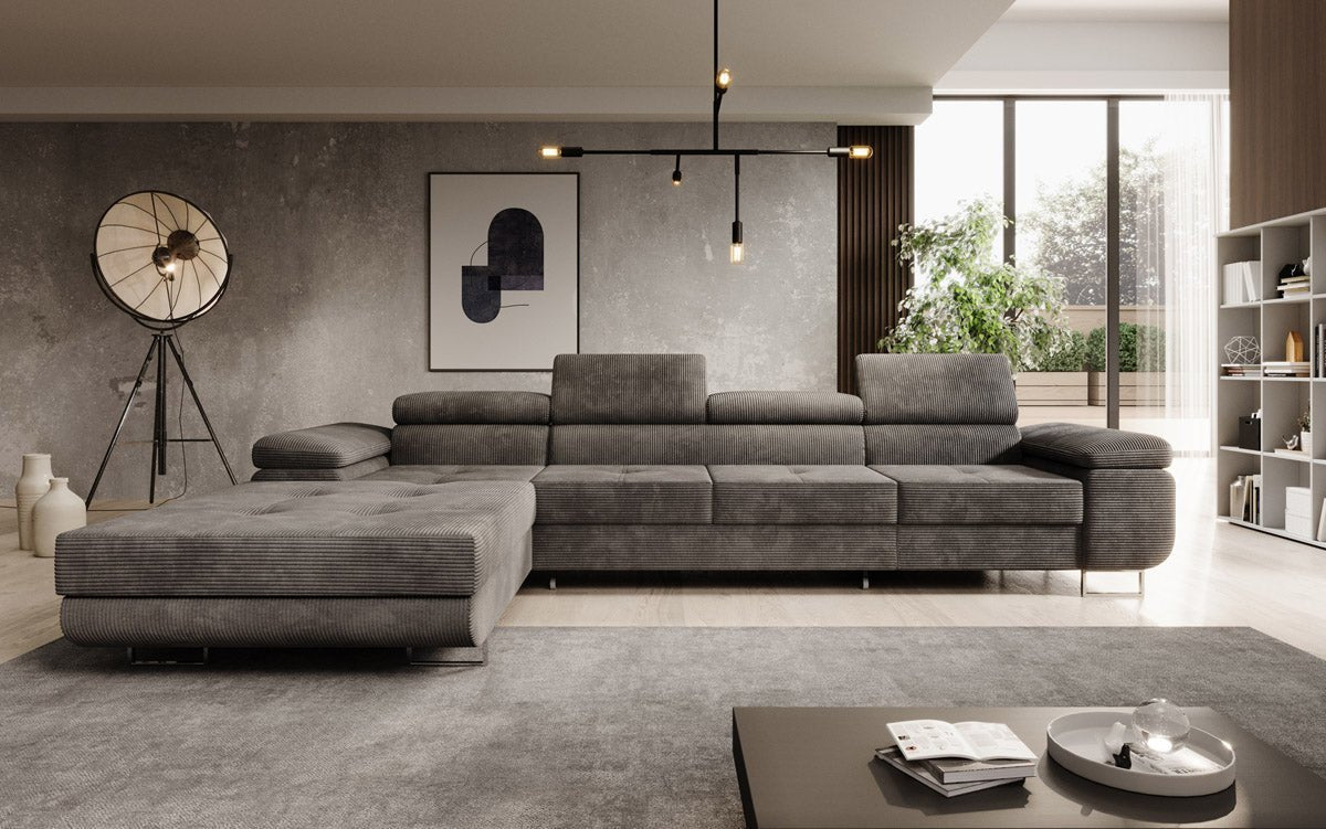 Designer Sofa Calvera Maxi mat Schloof- a Klappfunktioun a Kord