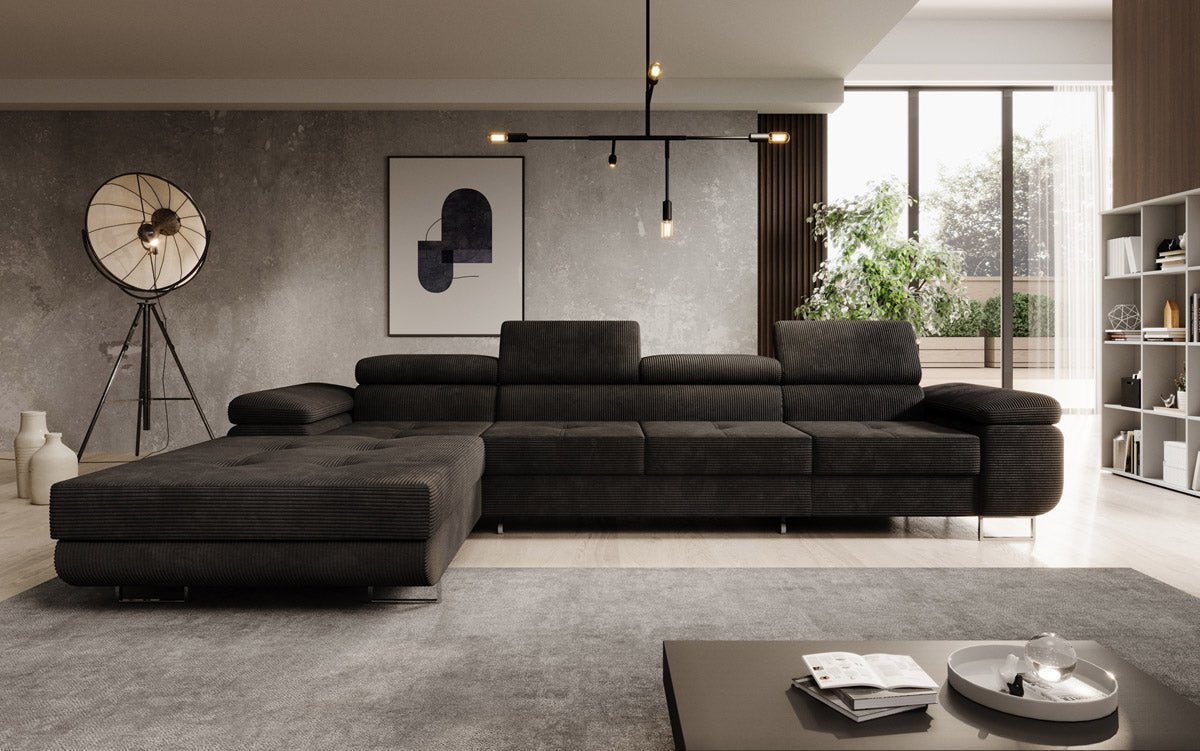 Designer Sofa Calvera Maxi mat Schloof- a Klappfunktioun a Kord