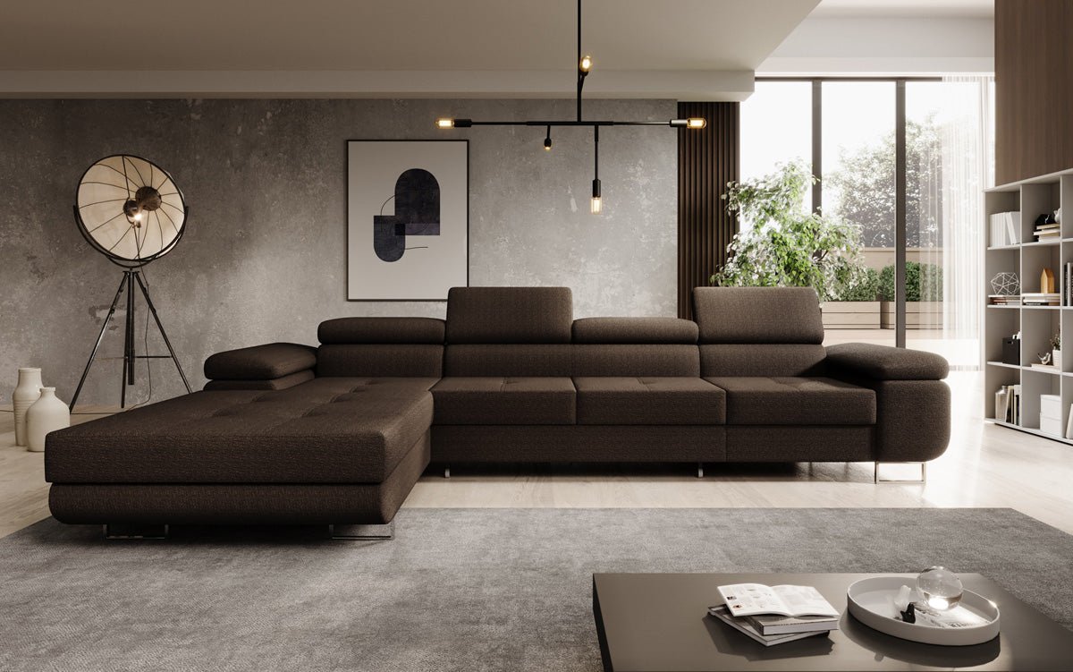 Designer Sofa Calvera Maxi mat Schloof- a Klappfunktioun a Bouclé