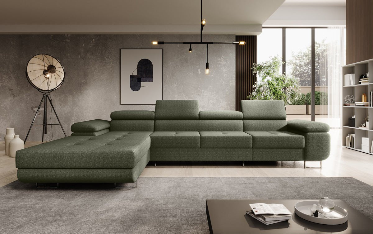 Designer Sofa Calvera Maxi mat Schloof- a Klappfunktioun a Bouclé