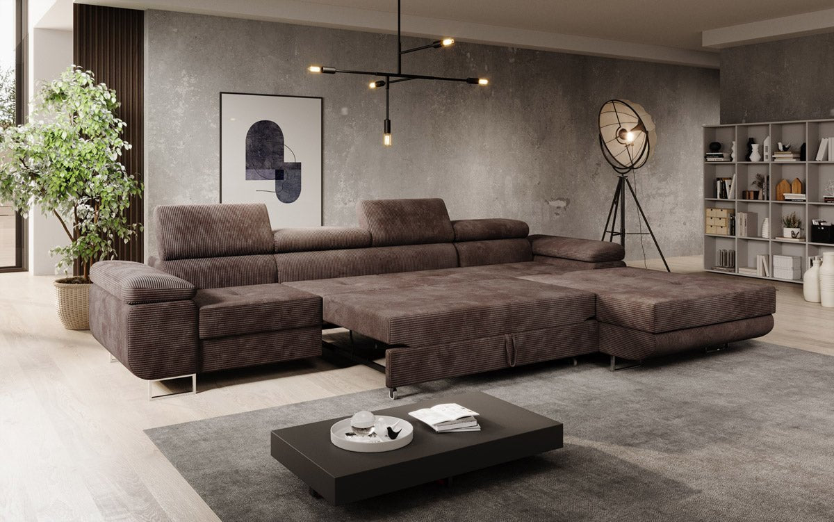 Designer Sofa Calvera Maxi mat Schloof- a Klappfunktioun a Kord