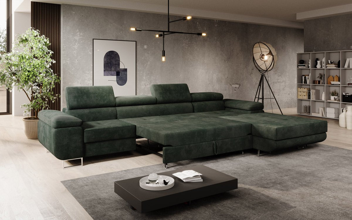 Designer Sofa Calvera Maxi mat Schloof- a Klappfunktioun a Kord