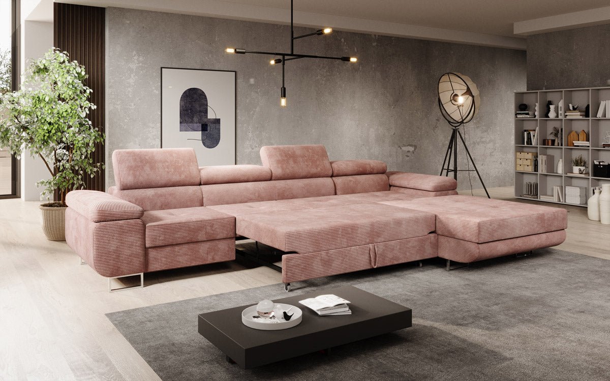 Designer Sofa Calvera Maxi mat Schloof- a Klappfunktioun a Kord