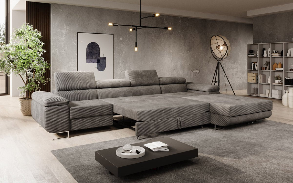 Designer Sofa Calvera Maxi mat Schloof- a Klappfunktioun a Kord
