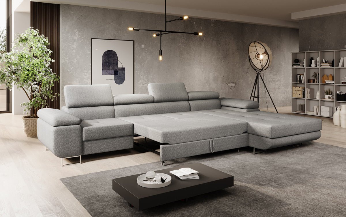 Designer Sofa Calvera Maxi mat Schloof- a Klappfunktioun a Bouclé