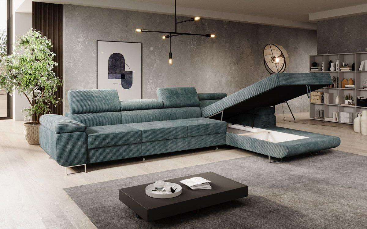 Designer Sofa Calvera Maxi mat Schloof- a Klappfunktioun a Kord