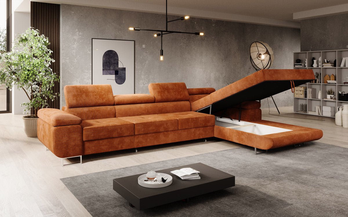 Designer Sofa Calvera Maxi mat Schloof- a Klappfunktioun a Kord