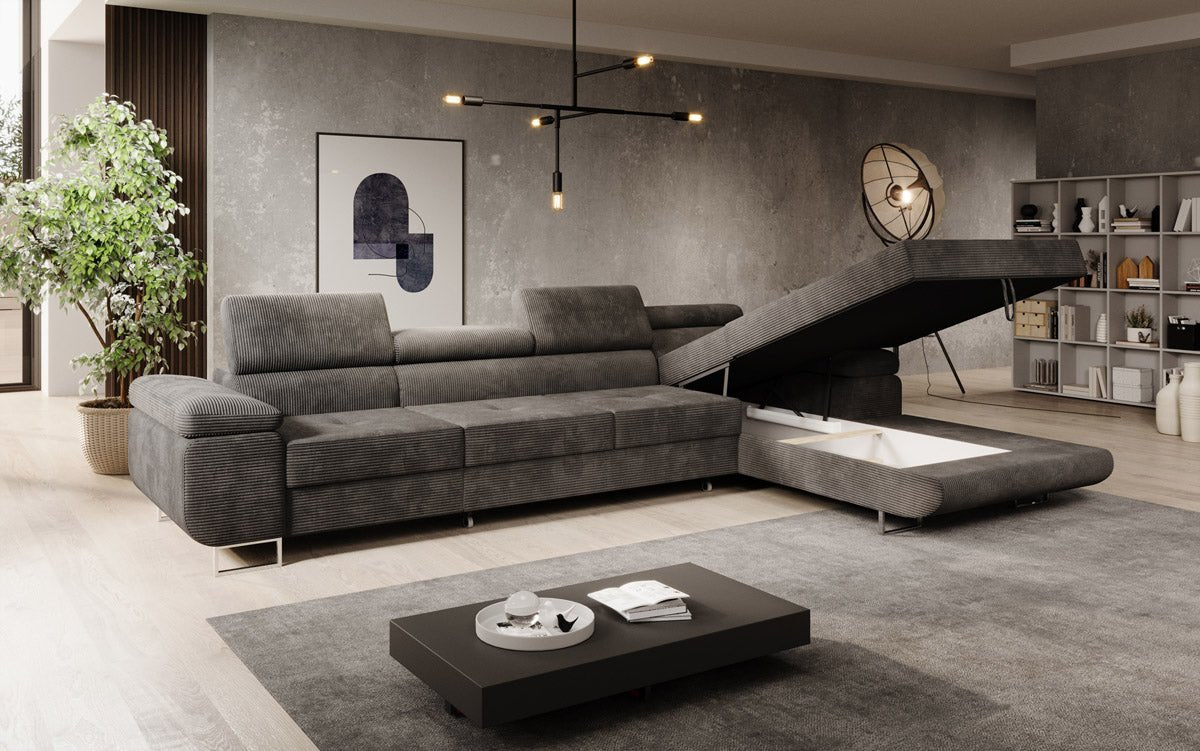 Designer Sofa Calvera Maxi mat Schloof- a Klappfunktioun a Kord
