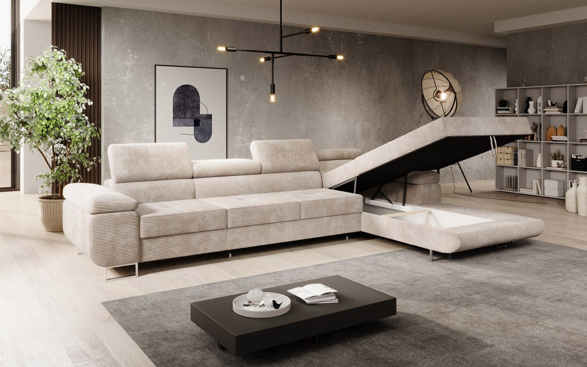 Designer Sofa Calvera Maxi mat Schloof- a Klappfunktioun a Kord