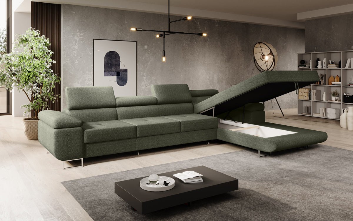 Designer Sofa Calvera Maxi mat Schloof- a Klappfunktioun a Bouclé