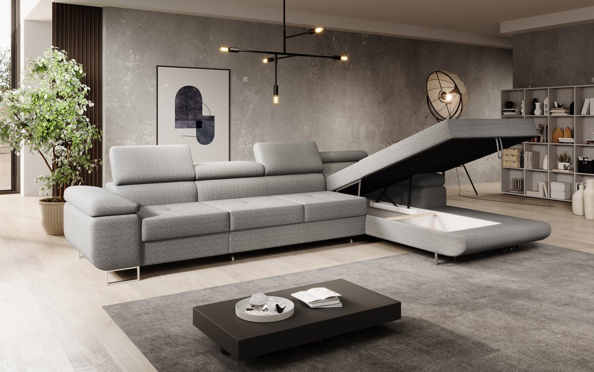 Designer Sofa Calvera Maxi mat Schloof- a Klappfunktioun a Bouclé