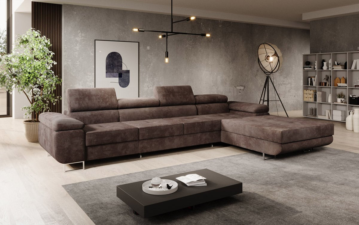 Designer Sofa Calvera Maxi mat Schloof- a Klappfunktioun a Kord