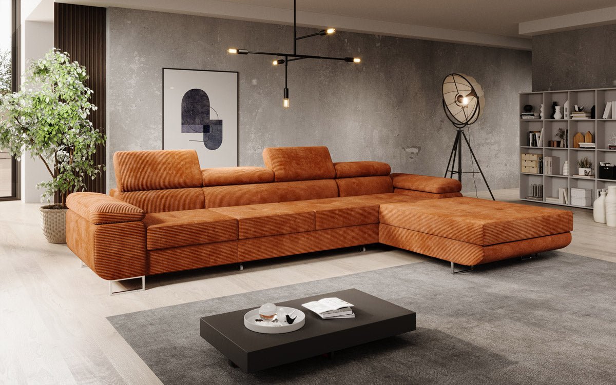 Designer Sofa Calvera Maxi mat Schloof- a Klappfunktioun a Kord