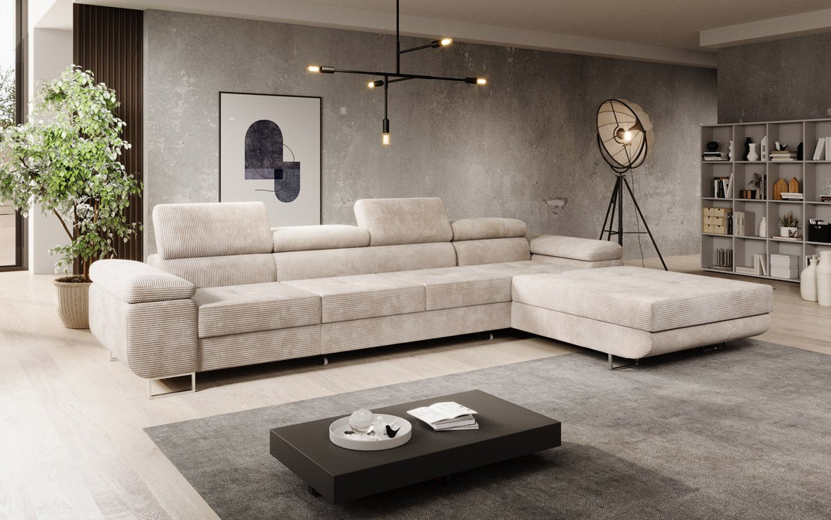 Designer Sofa Calvera Maxi mat Schloof- a Klappfunktioun a Kord