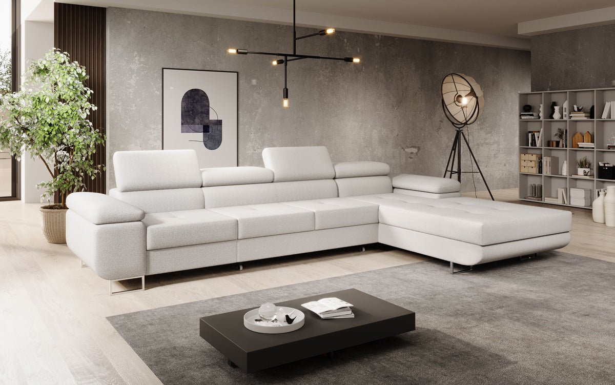 Designer Sofa Calvera Maxi mat Schloof- a Klappfunktioun a Bouclé