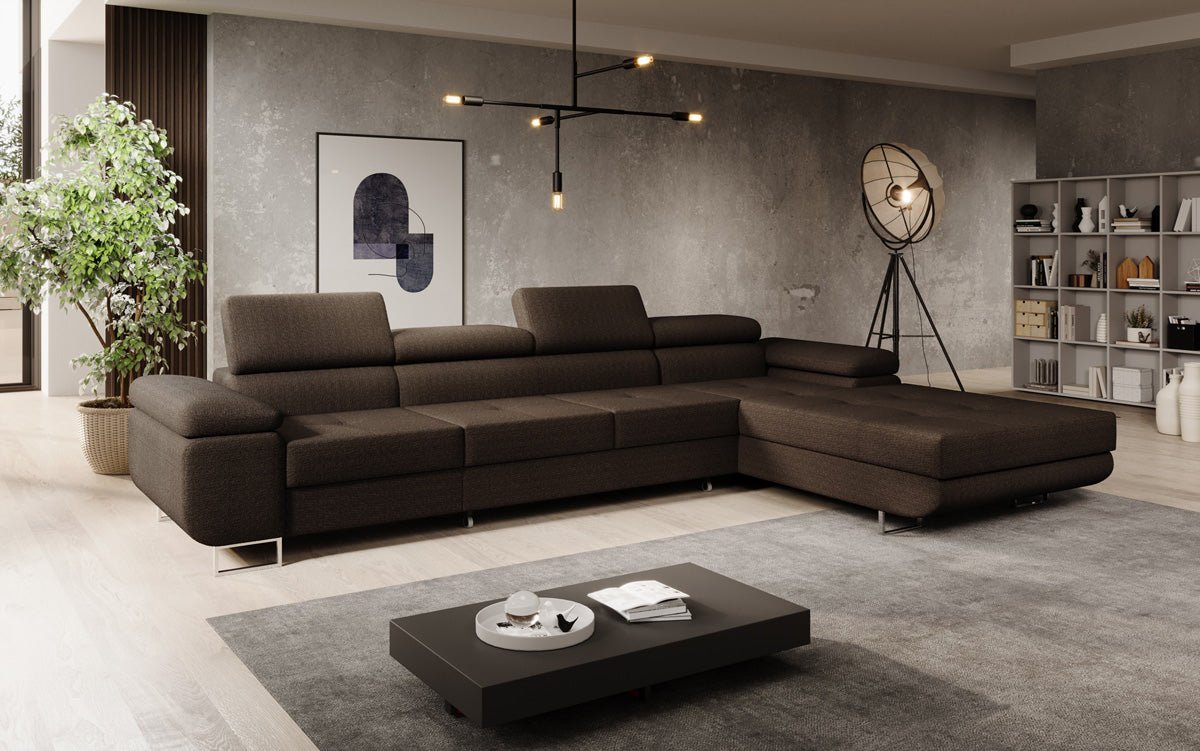 Designer Sofa Calvera Maxi mat Schloof- a Klappfunktioun a Bouclé