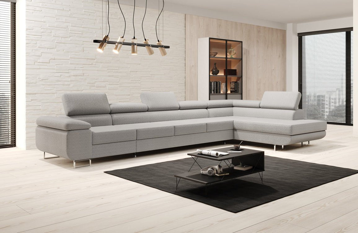 Designer Sofa Maxi mat Schlof- a Klappfunktioun a Bouclé