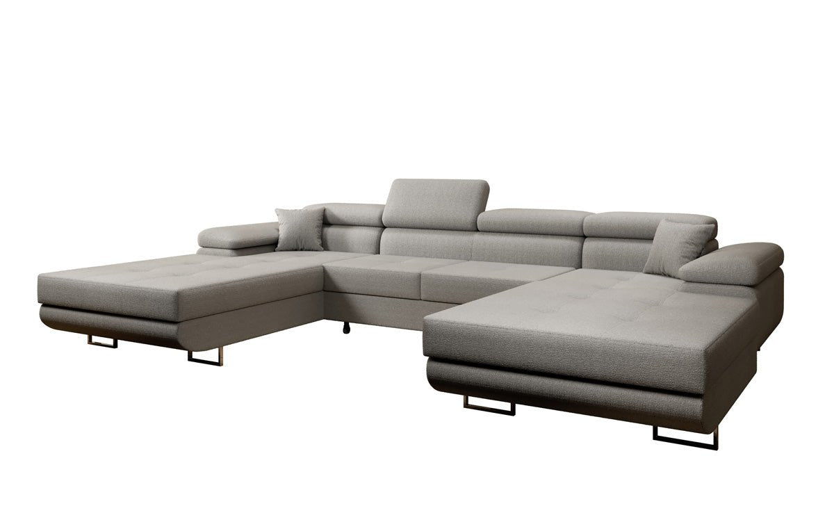 Designer Sofa Calvera U mat Schlof- a Klappfunktioun a Bouclé