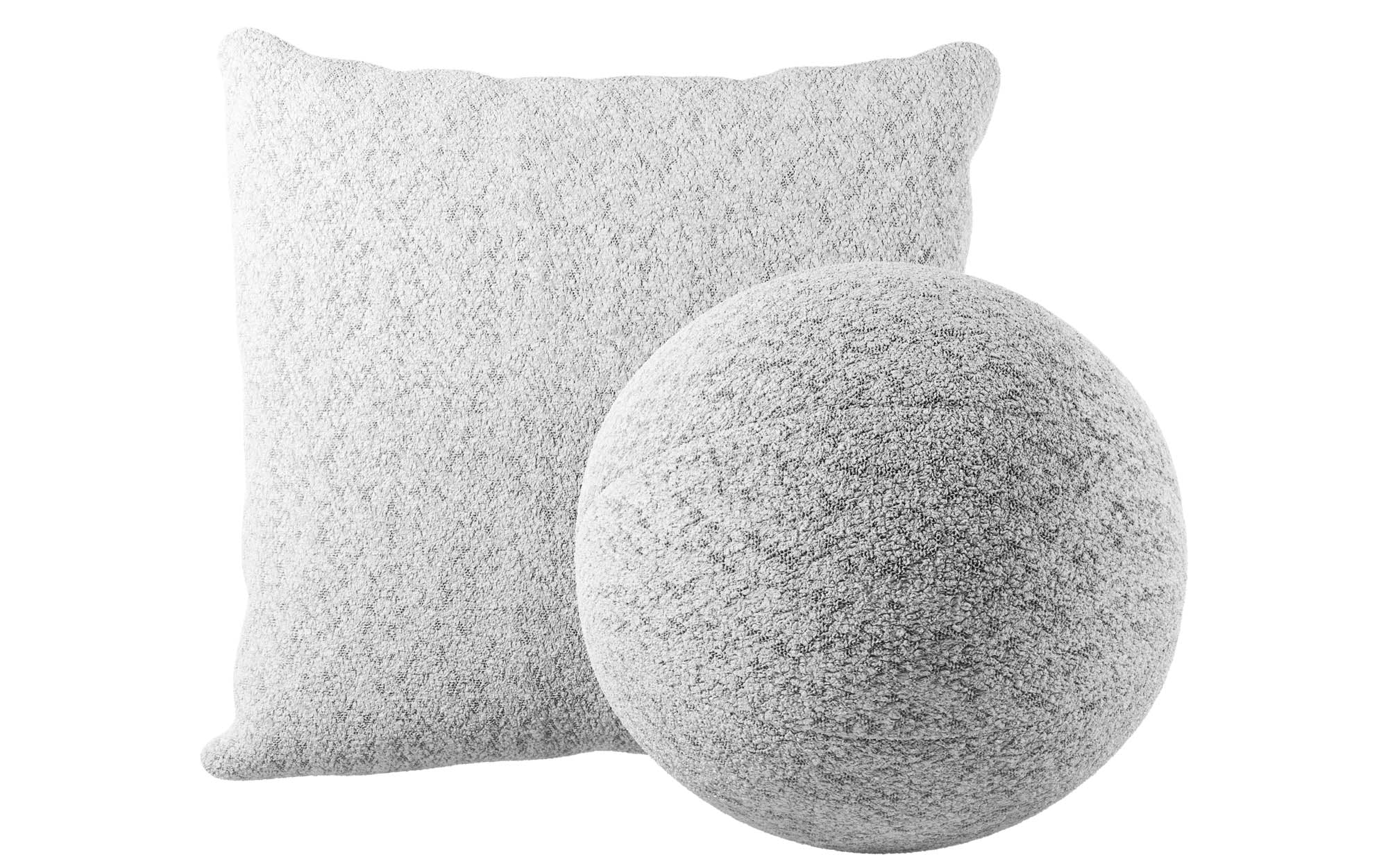 Zierkëssen Set Gava/Sphere aus Bouclé