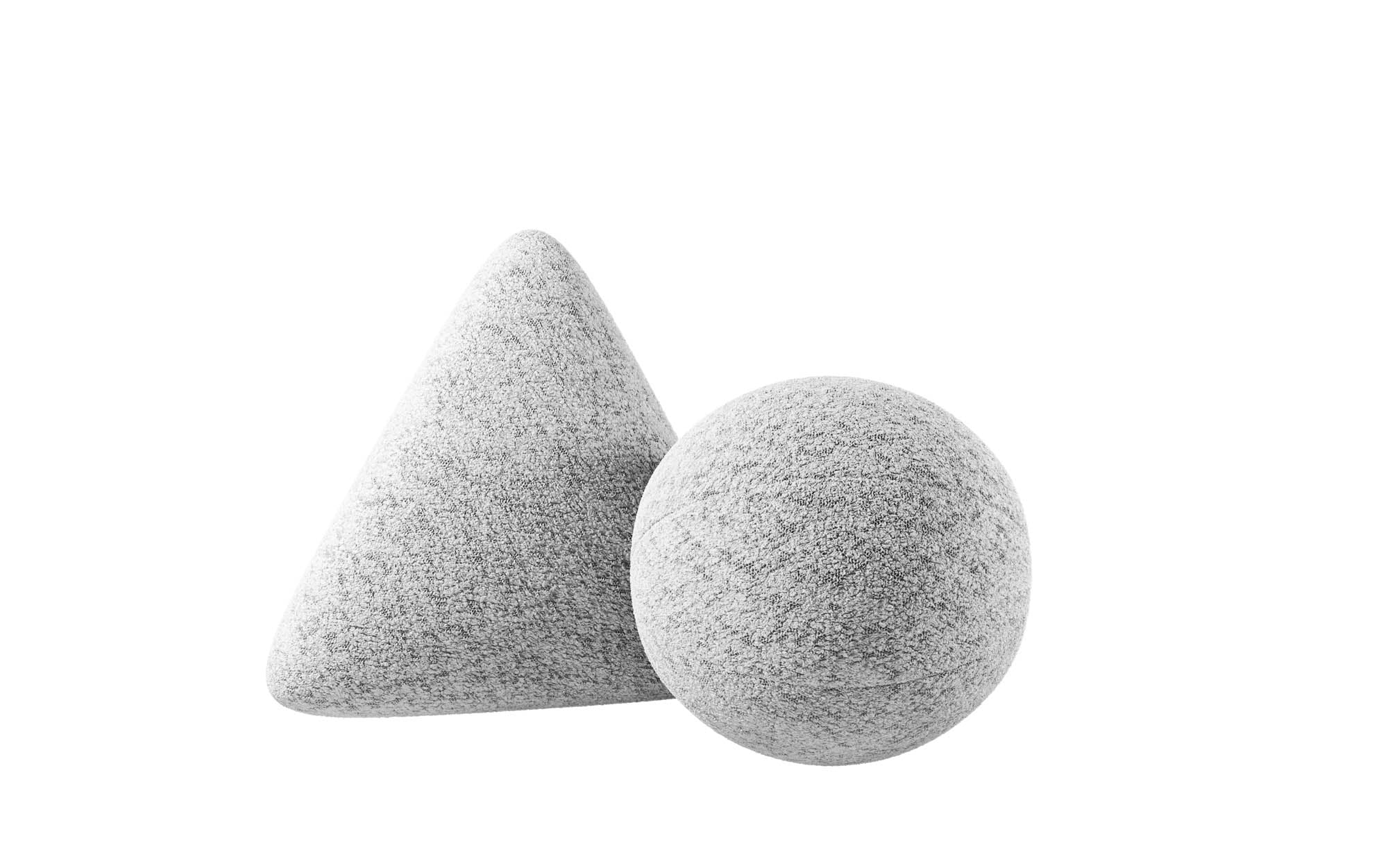 Zierkëssen-Set Globe/Nook aus Bouclé