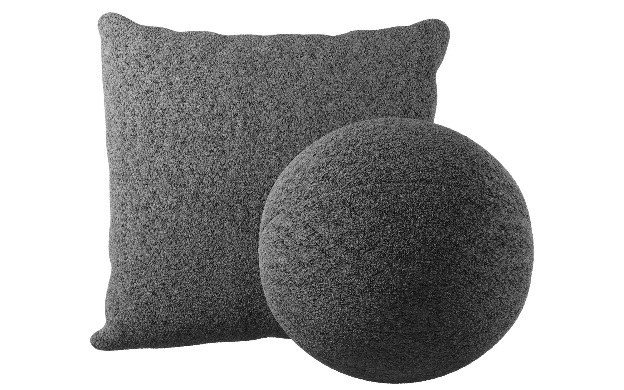 Zierkëssen Set Gava/Sphere aus Bouclé