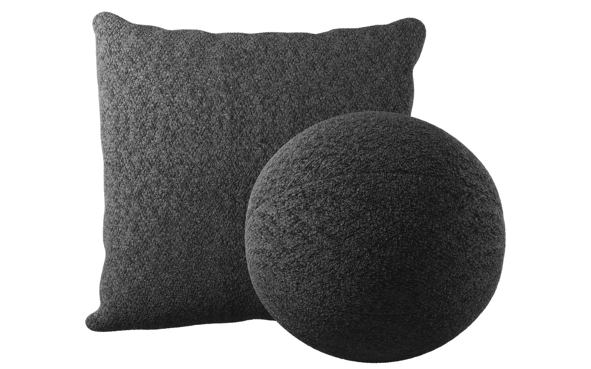 Zierkëssen Set Gava/Sphere aus Bouclé