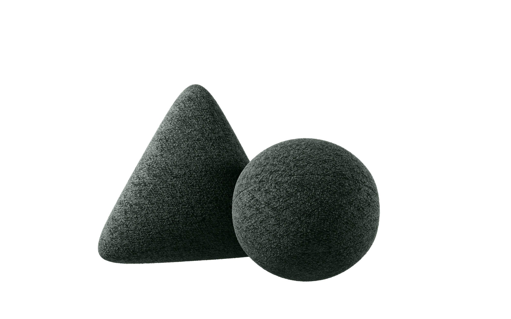 Zierkëssen-Set Globe/Nook aus Bouclé