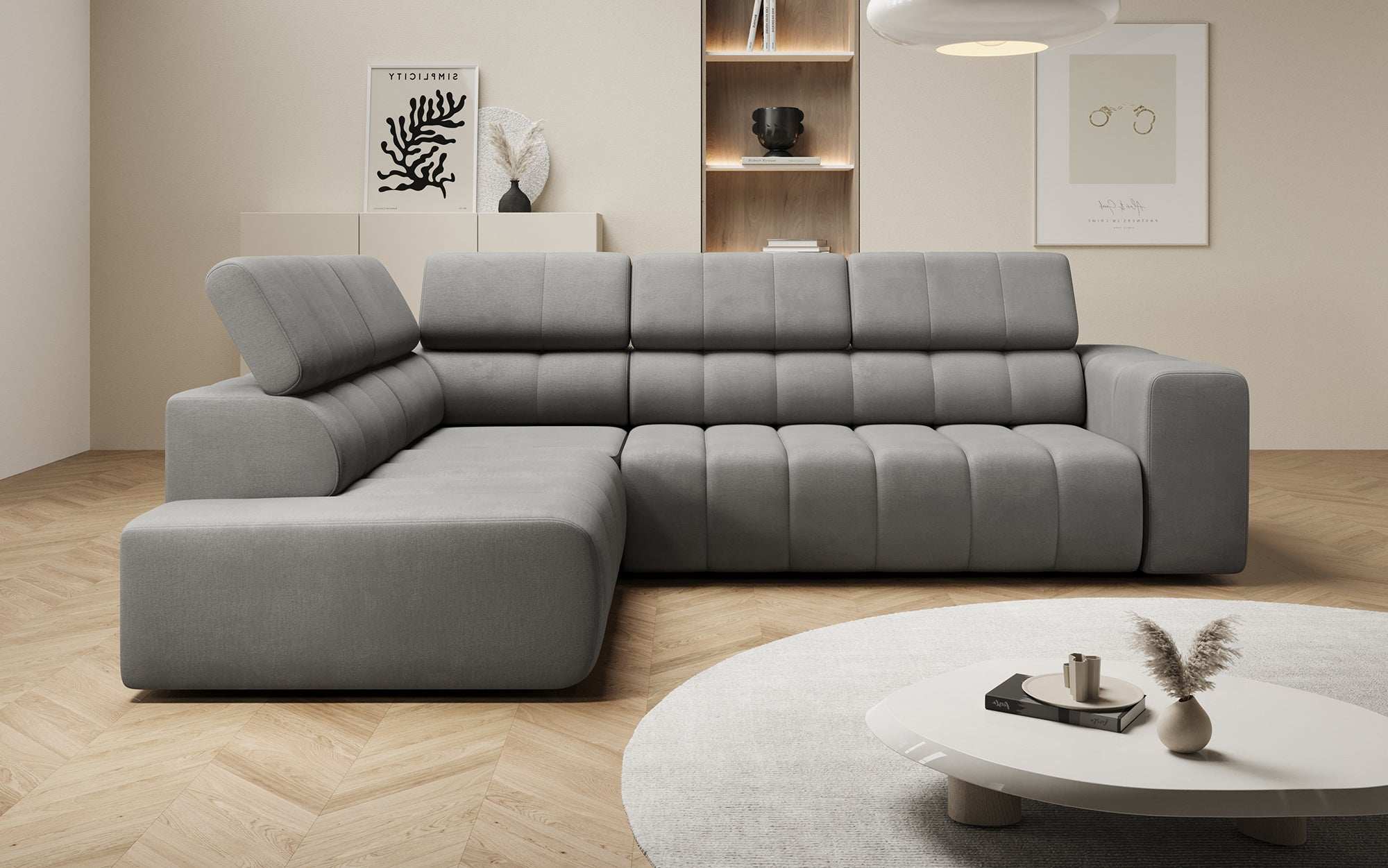 Designer Sofa Aurora L mat elektrescher Schlooffunktioun
