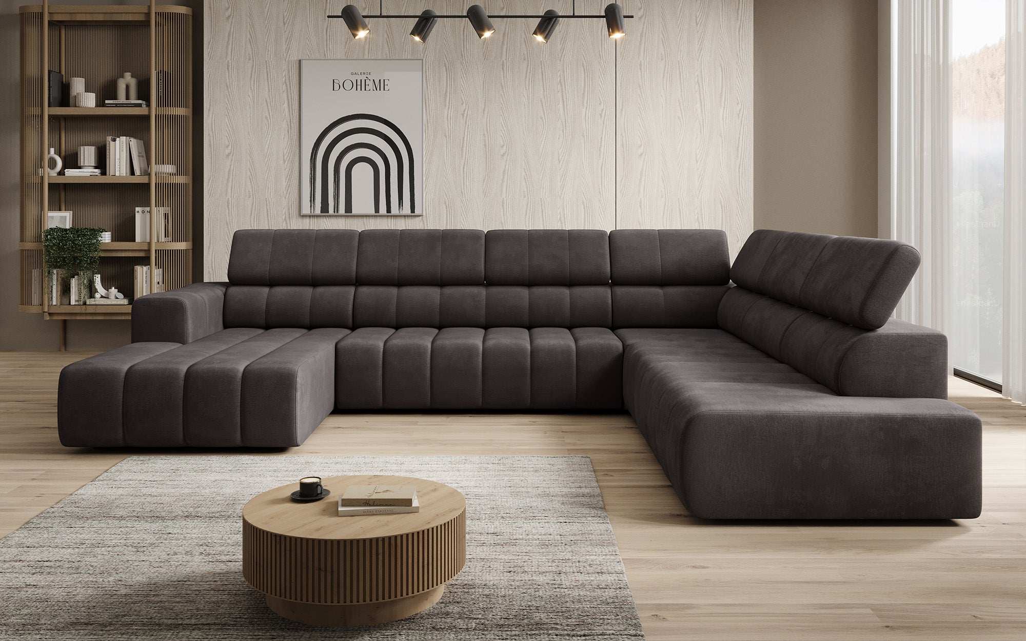 Designer Sofa Aurora Maxi mat elektrëscher Sëtzerweiderung