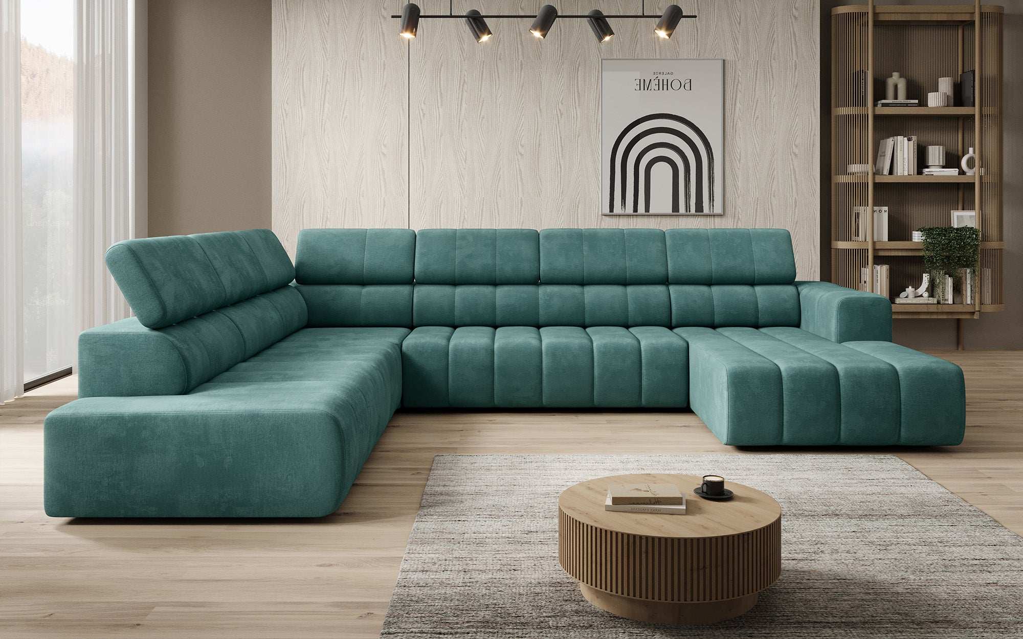 Designer Sofa Aurora Maxi mat elektrëscher Sëtzerweiderung