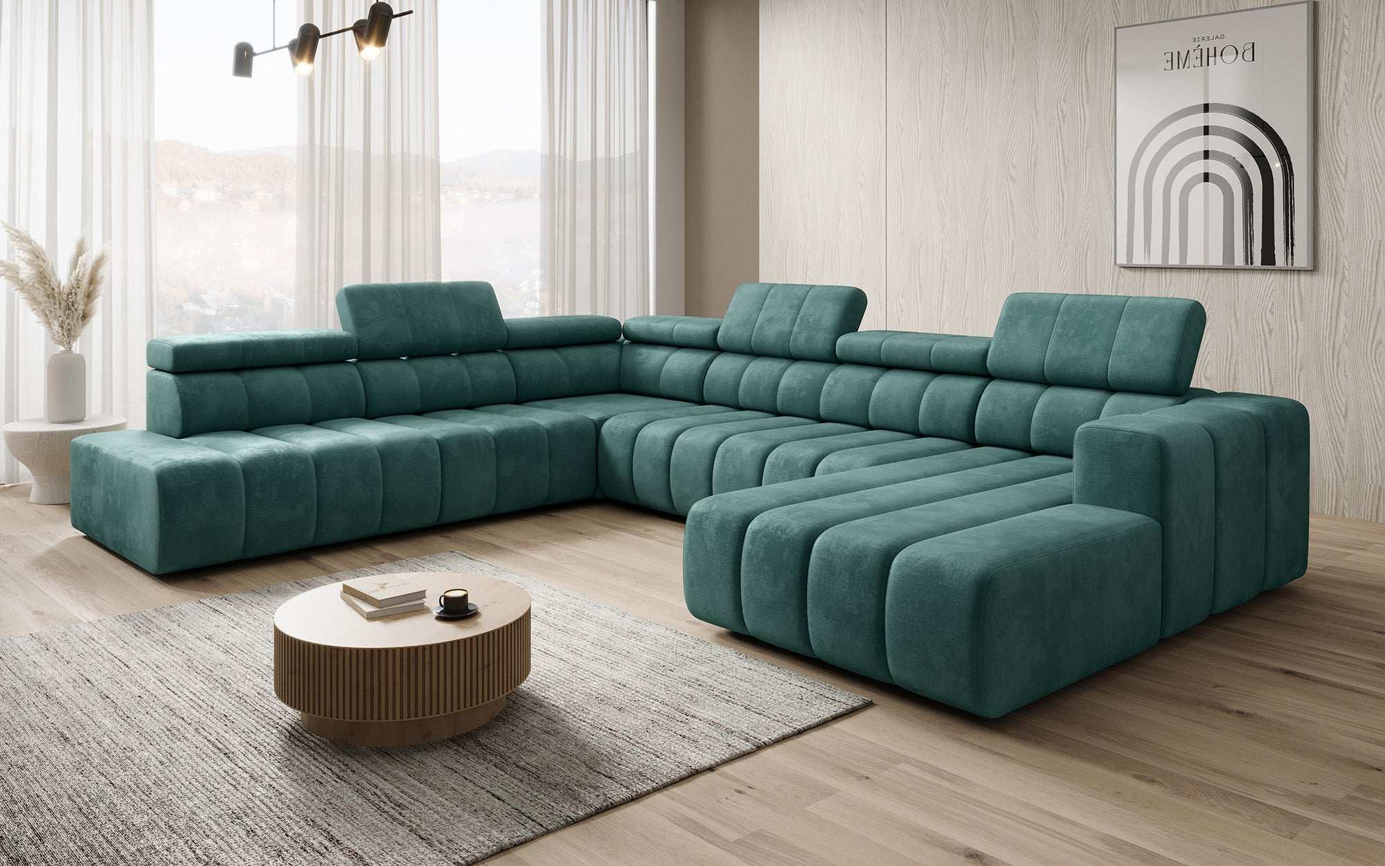 Designer Sofa Aurora Maxi mat elektrëscher Sëtzerweiderung
