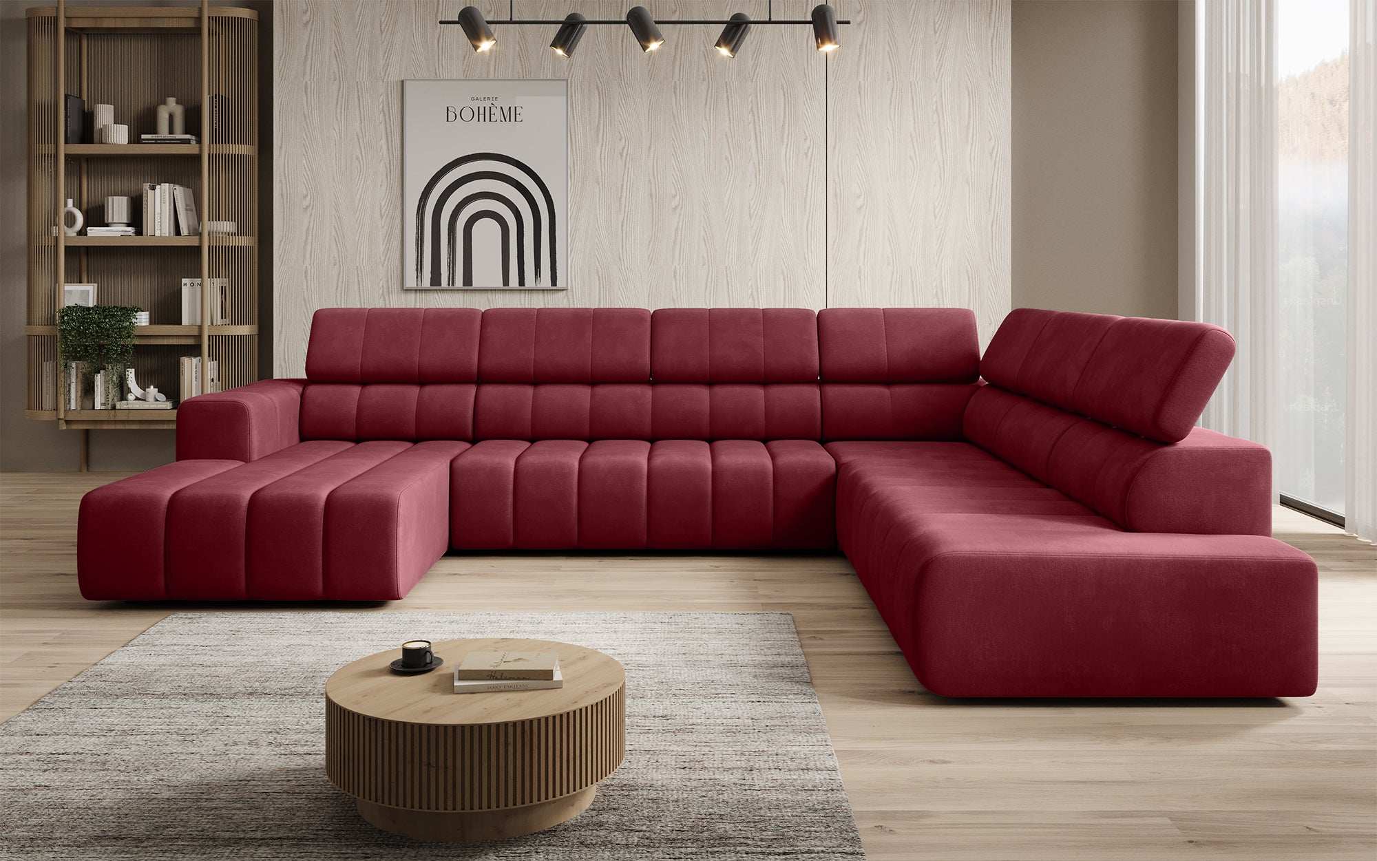 Designer Sofa Aurora Maxi mat elektrëscher Sëtzerweiderung