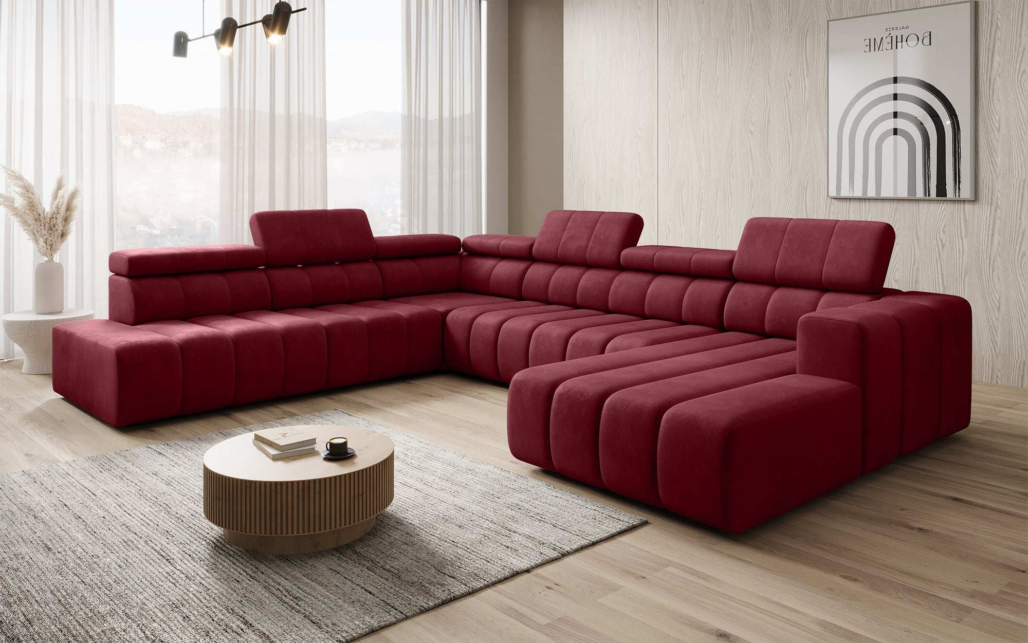 Designer Sofa Aurora Maxi mat elektrëscher Sëtzerweiderung