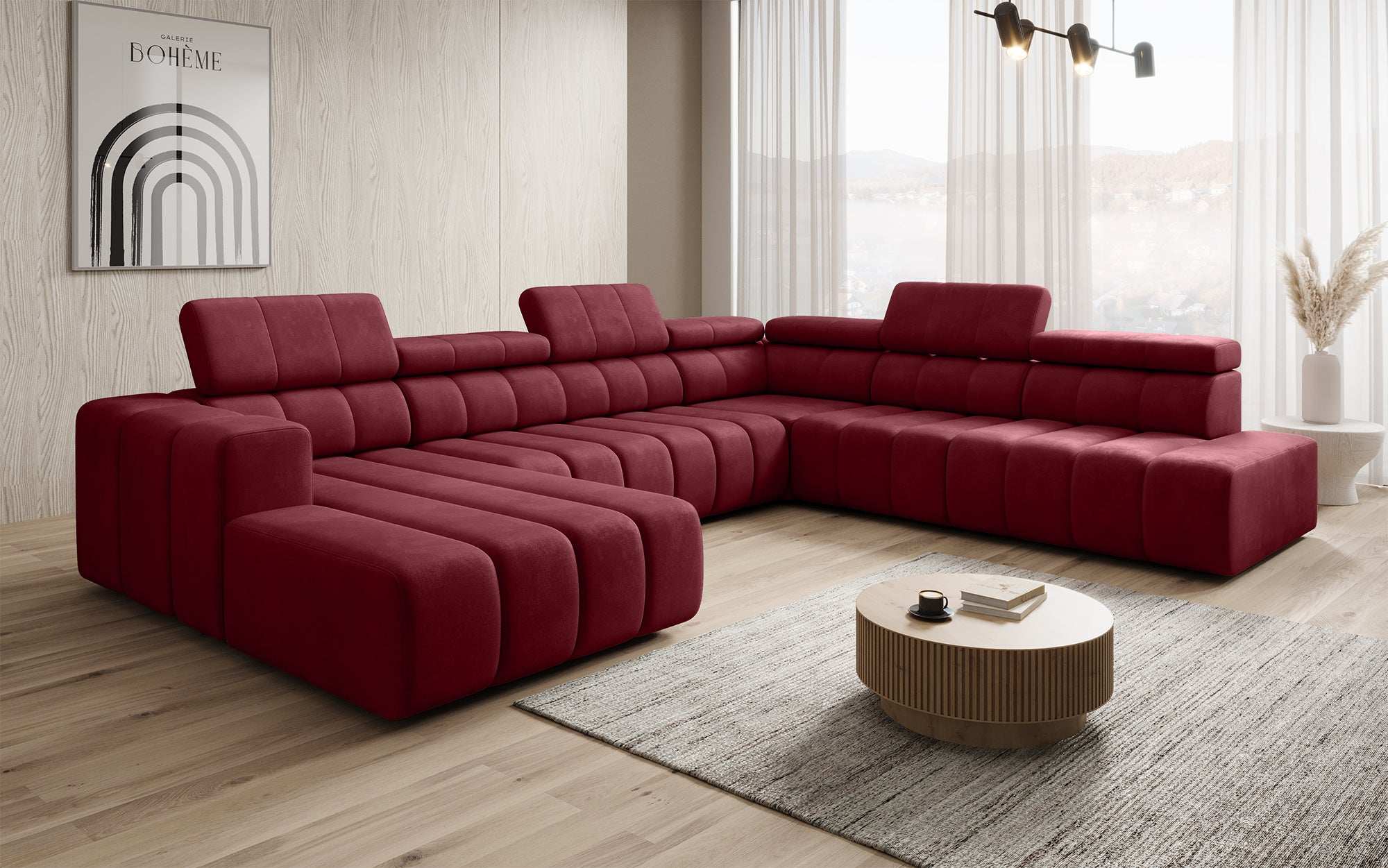 Designer Sofa Aurora Maxi mat elektrëscher Sëtzerweiderung