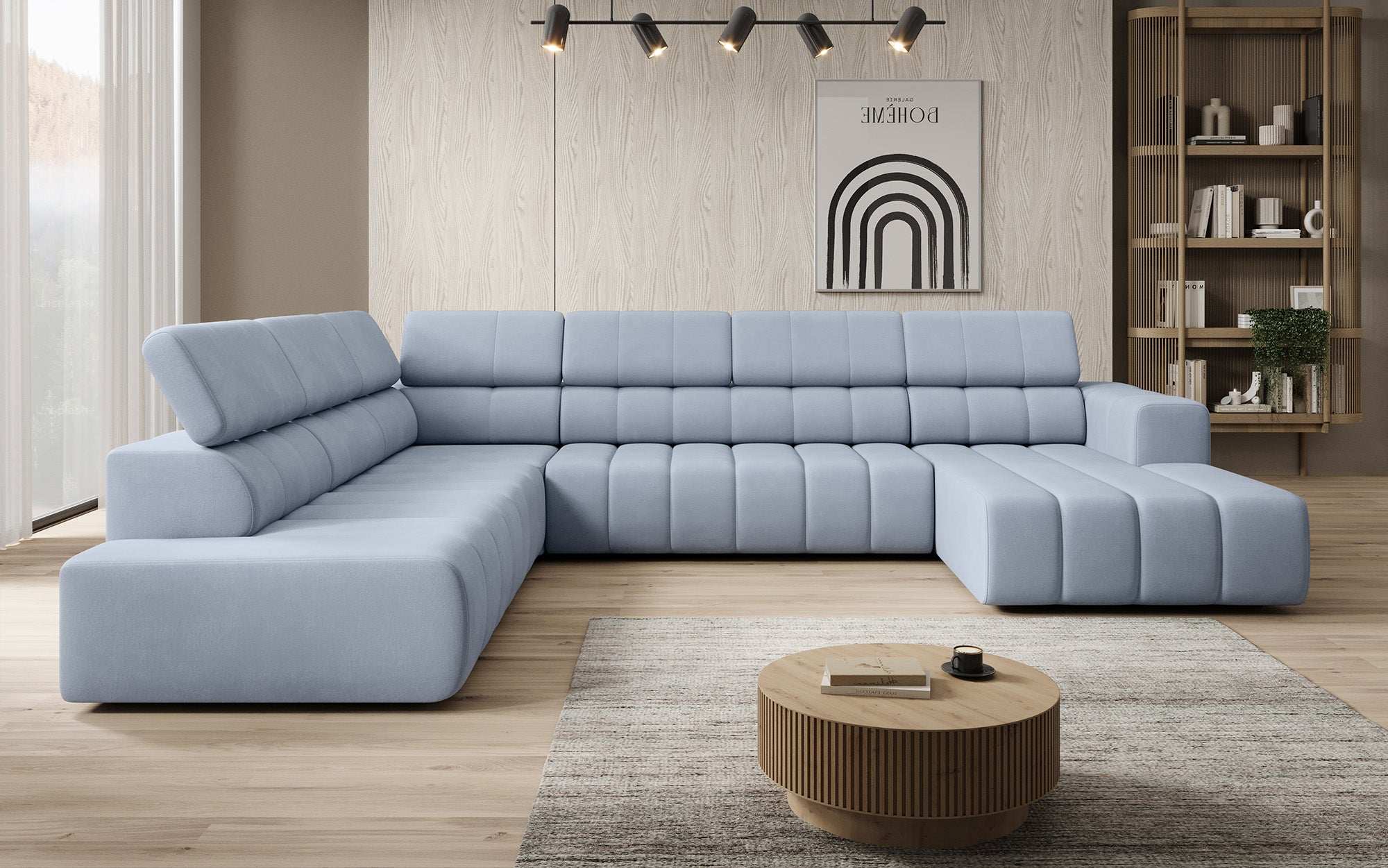 Designer Sofa Aurora Maxi mat elektrëscher Sëtzerweiderung